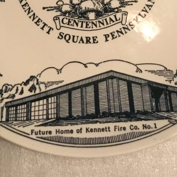 Vintage Kettlesprings Kilns Kennett Fire Company No.1 1875-1975 centennial plate - Picture 4 of 11